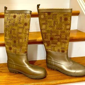 UGGs, tall gold boots, barely worn size 10 women’s .